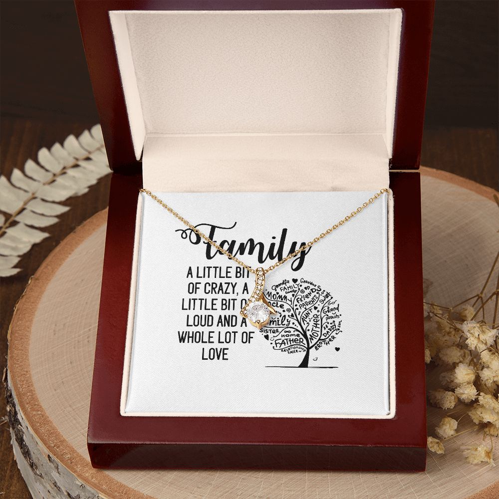 Family Alluring Ribbon Necklace-Express Your Love Gifts