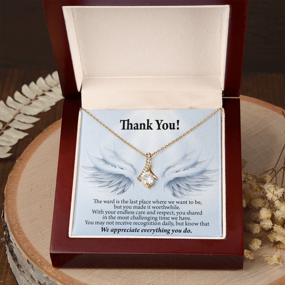 Thank You Present for Healthcare Workers Alluring Ribbon Necklace-Express Your Love Gifts