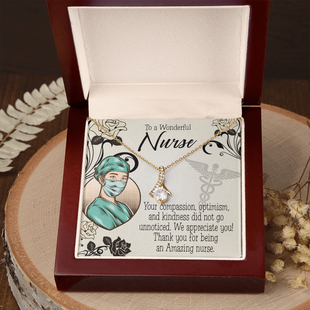 Thank Your Nurse Gift Alluring Ribbon Necklace-Express Your Love Gifts