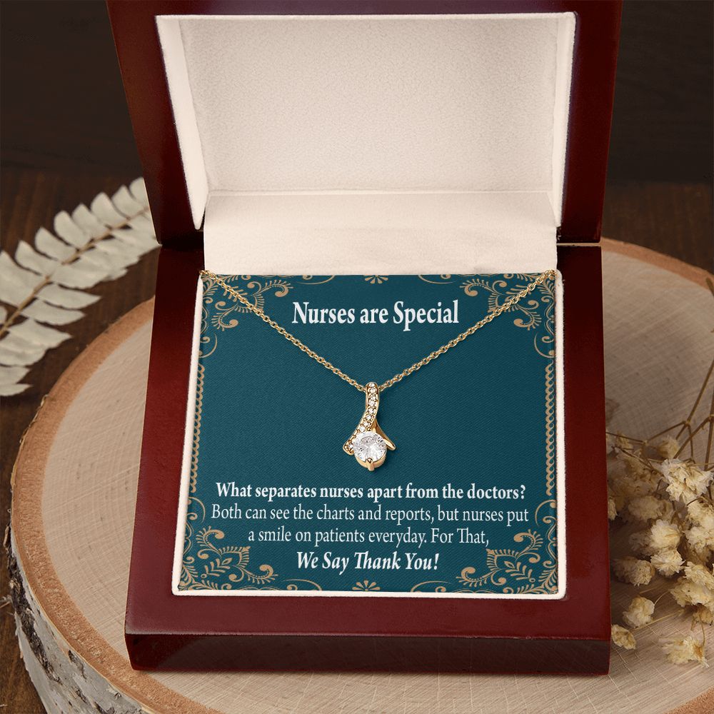 Nurses are Special Alluring Ribbon Necklace-Express Your Love Gifts