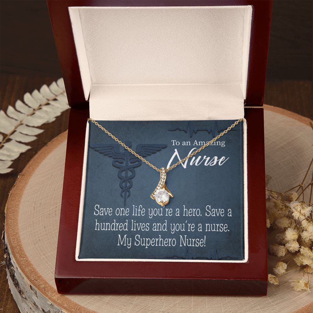 My Superhero Nurse! Alluring Ribbon Necklace-Express Your Love Gifts
