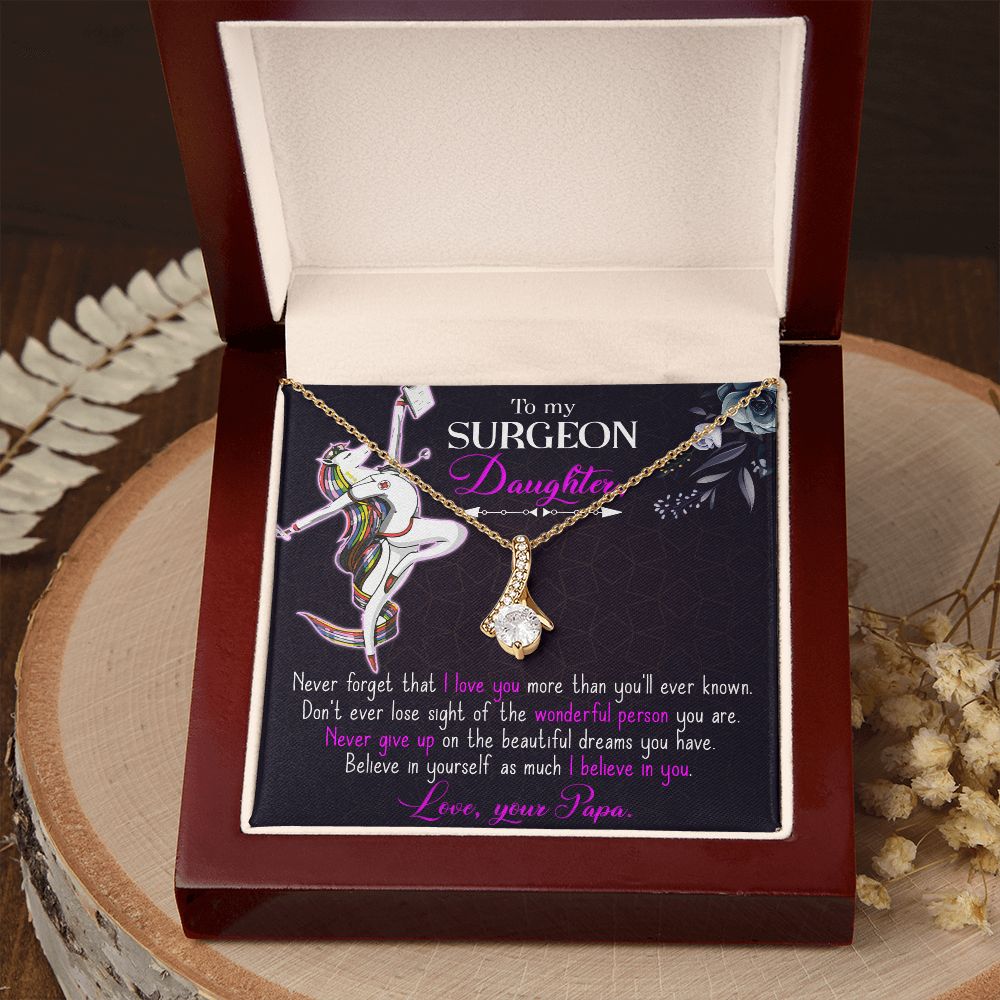 To my Surgeon Daughter Alluring Ribbon Necklace-Express Your Love Gifts