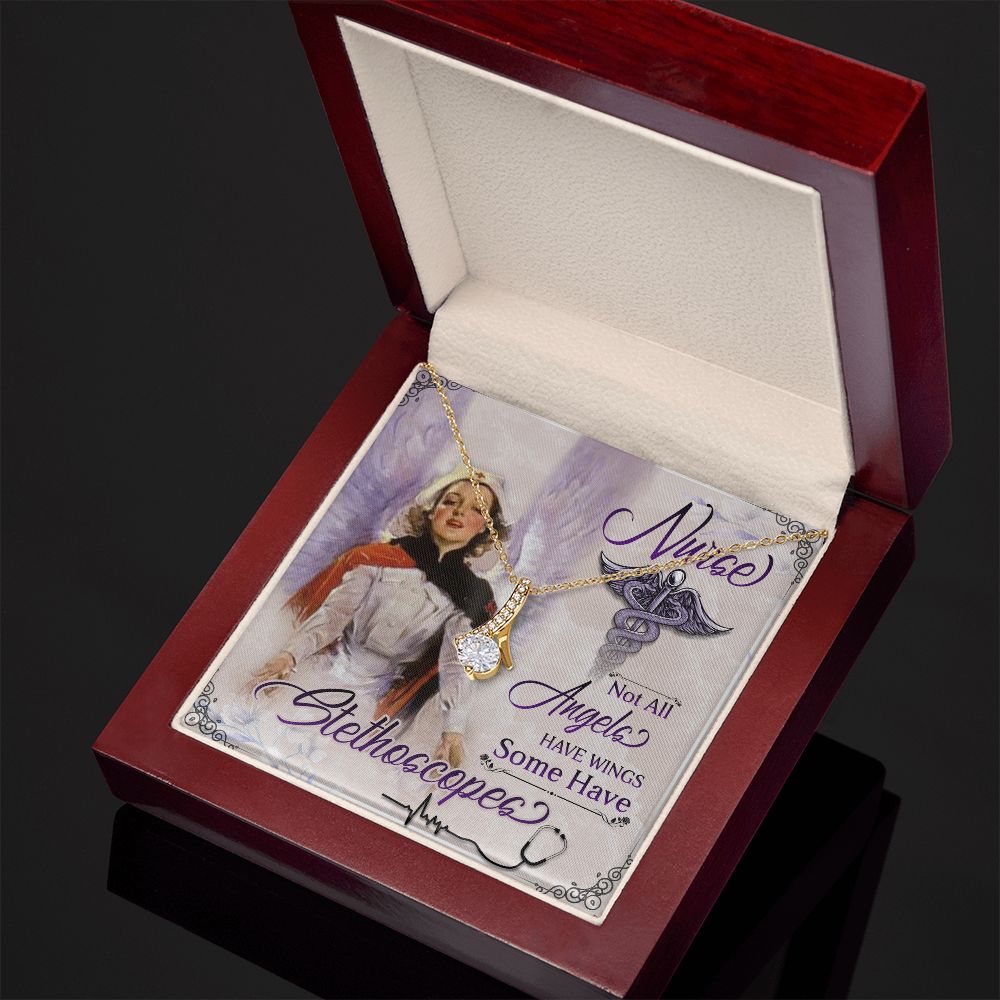 Not aAll Angels Have Wings Alluring Ribbon Necklace-Express Your Love Gifts