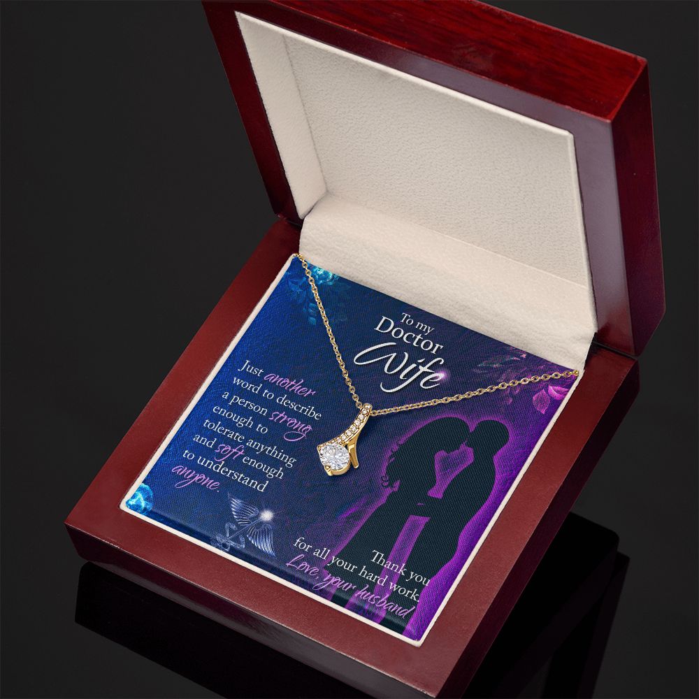 Just Another Word Alluring Ribbon Necklace-Express Your Love Gifts