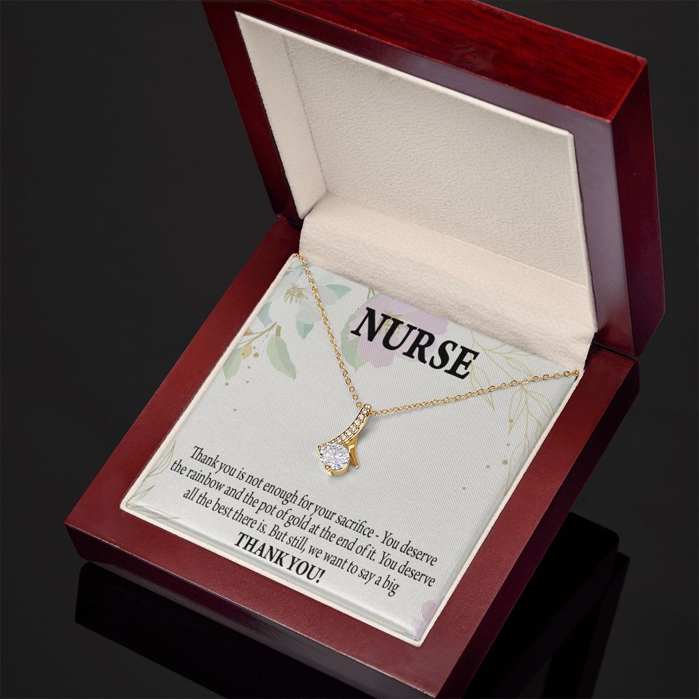 Gift For Healthcare Workers Alluring Ribbon Necklace-Express Your Love Gifts