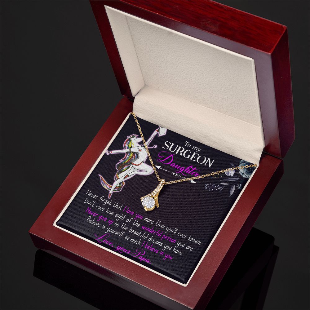 To my Surgeon Daughter Alluring Ribbon Necklace-Express Your Love Gifts