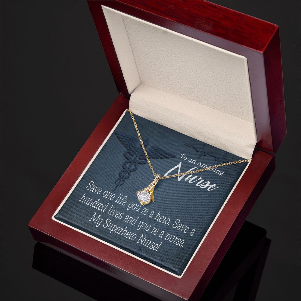 My Superhero Nurse! Alluring Ribbon Necklace-Express Your Love Gifts