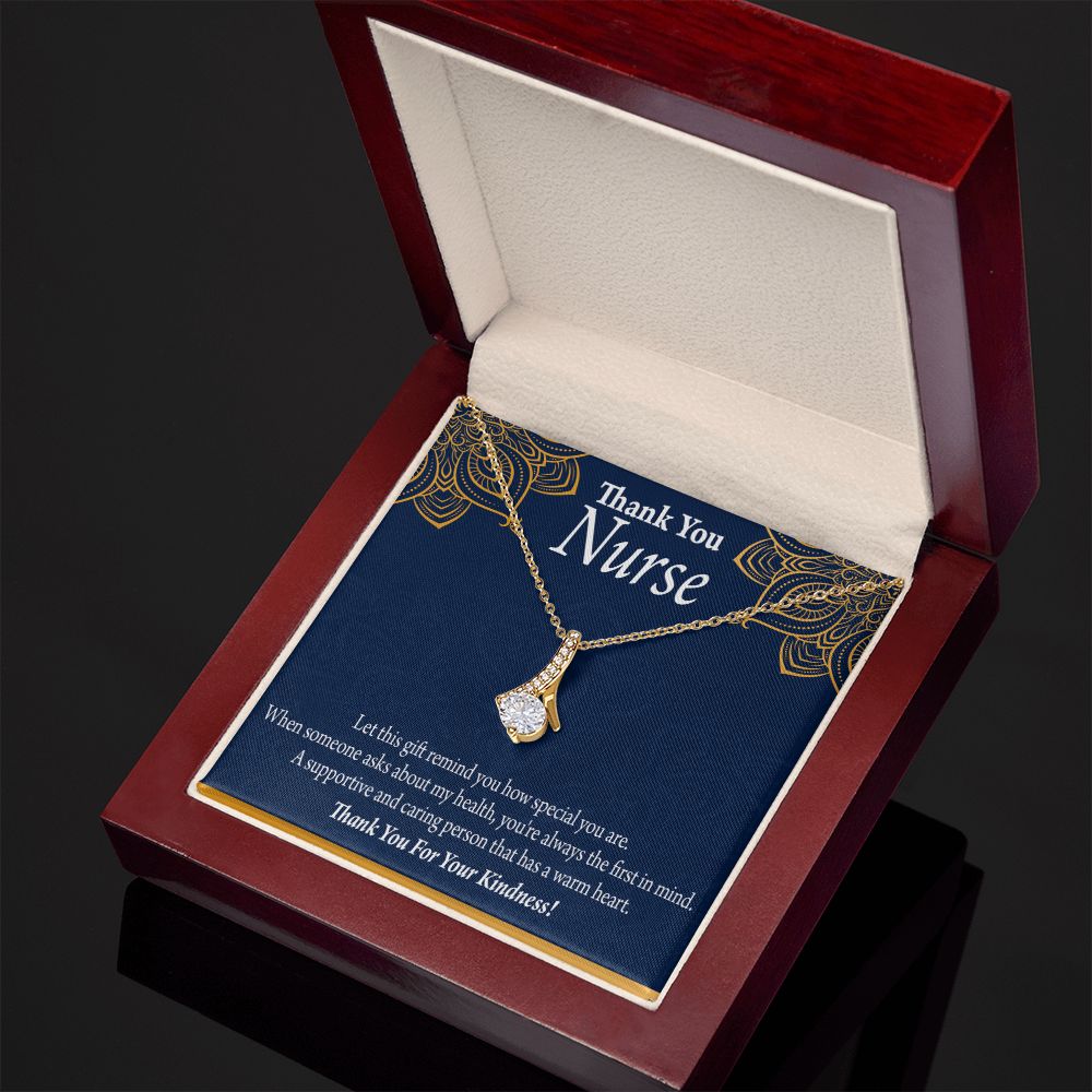 Thank You Nurse Alluring Ribbon Necklace-Express Your Love Gifts