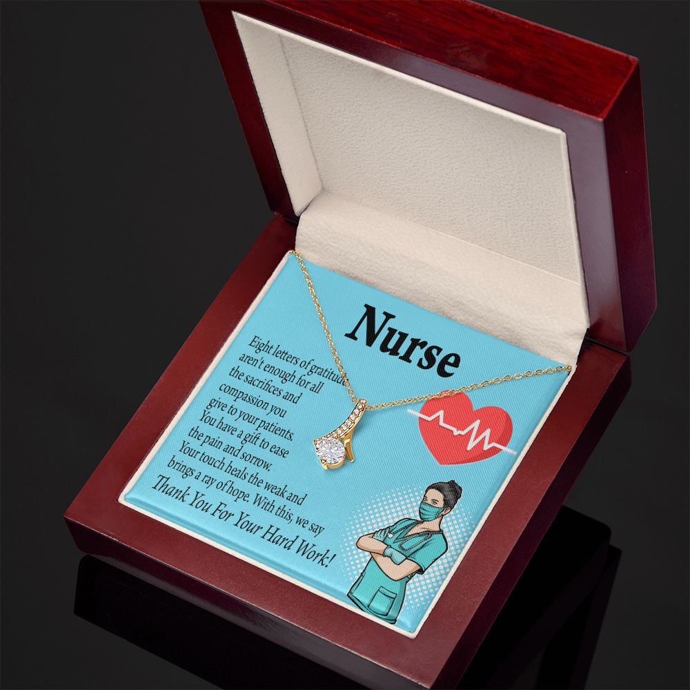 RN Nurse Gift Alluring Ribbon Necklace-Express Your Love Gifts