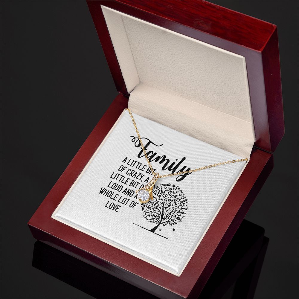 Family Alluring Ribbon Necklace-Express Your Love Gifts