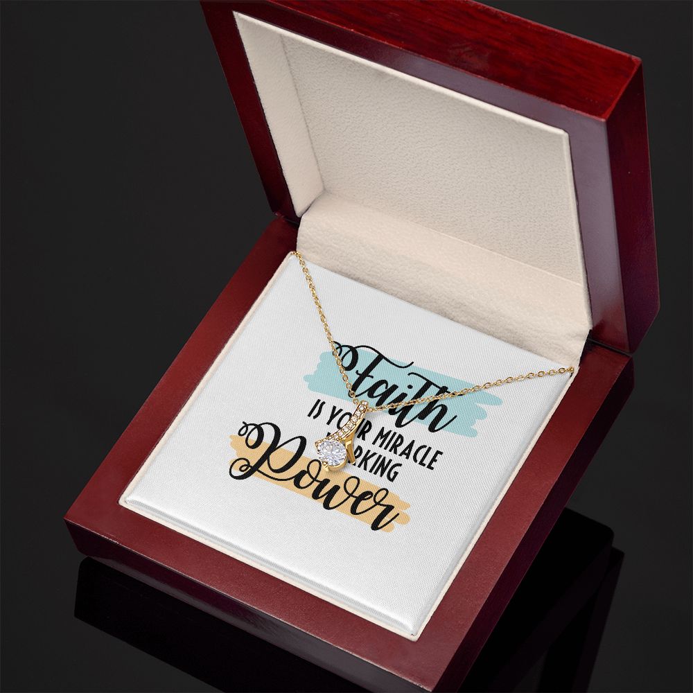 Faith Alluring Ribbon Necklace-Express Your Love Gifts