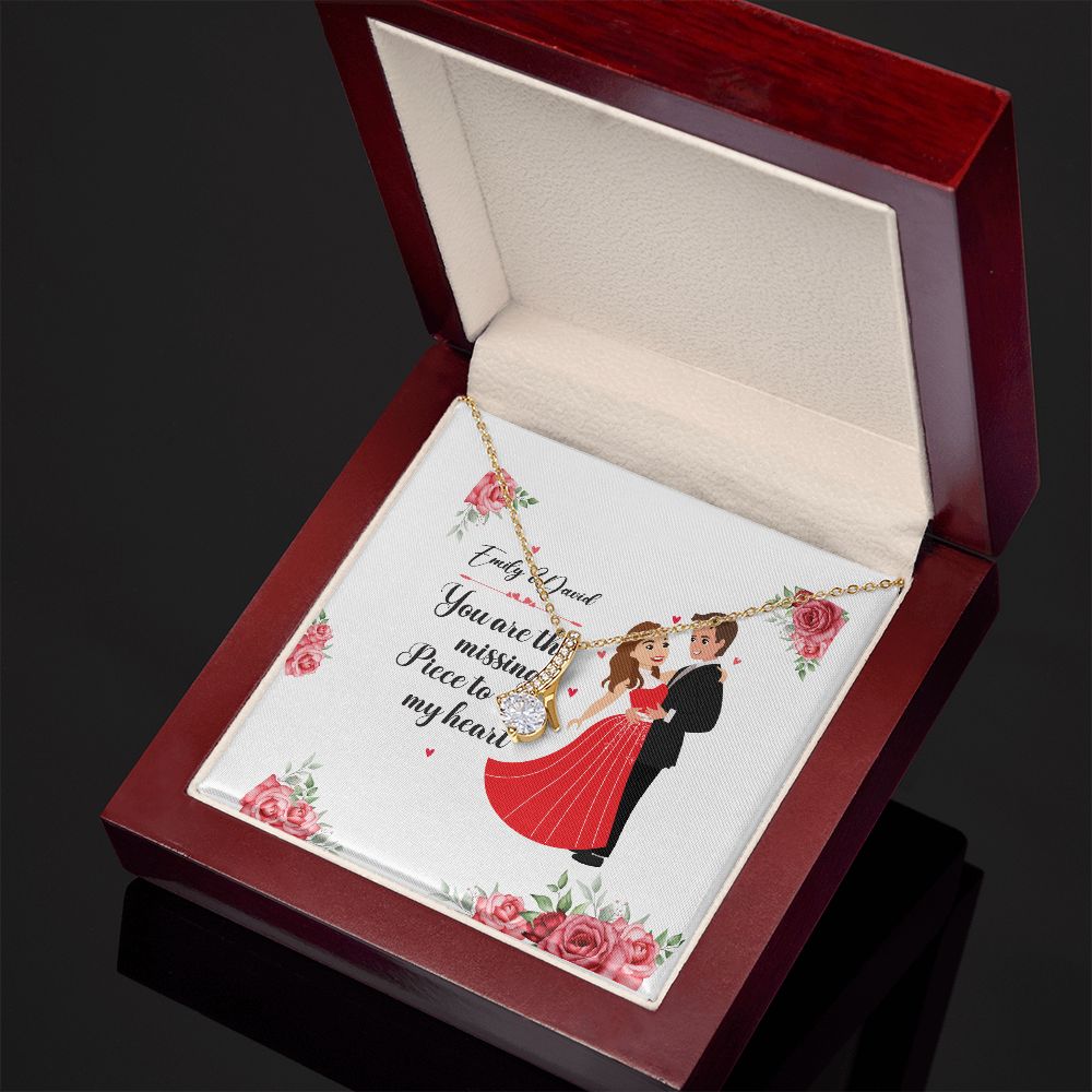 You Are The Missing Piece to My Heart Alluring Ribbon Necklace-Express Your Love Gifts