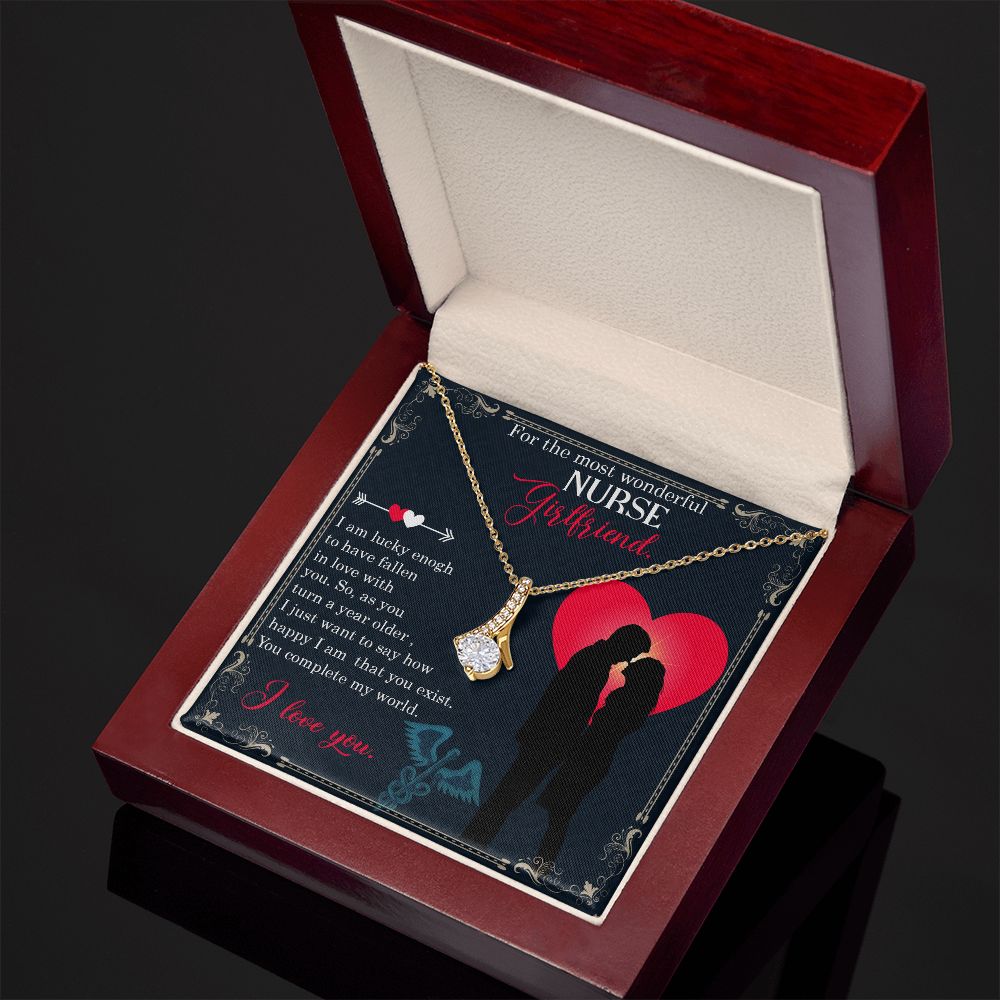 For the most wonderful nurse girlfriend Alluring Ribbon Necklace-Express Your Love Gifts