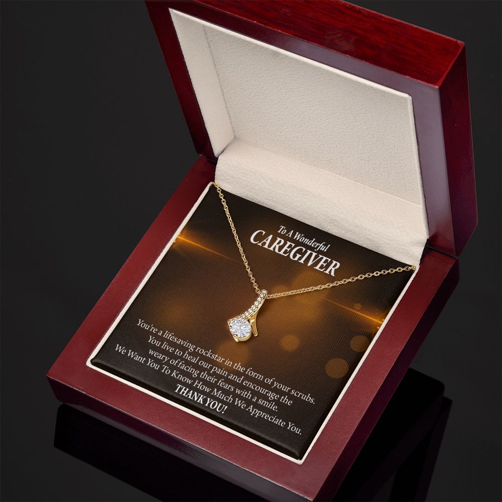 Rockstar Caregiver Alluring Ribbon Necklace-Express Your Love Gifts