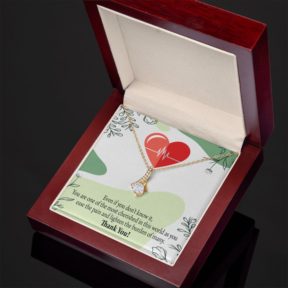 Thank You Necklace Medical Alluring Ribbon Necklace-Express Your Love Gifts