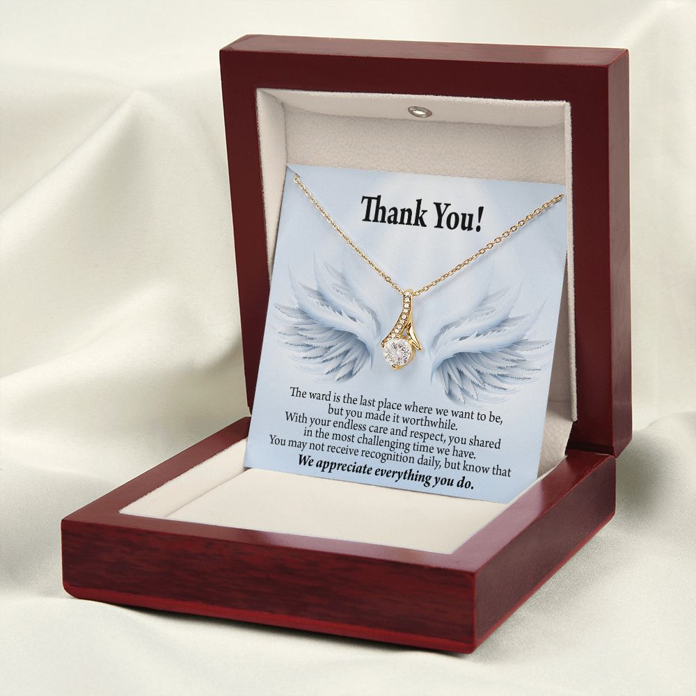 Thank You Present for Healthcare Workers Alluring Ribbon Necklace-Express Your Love Gifts