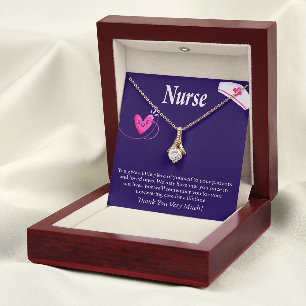 Remarkable Nurse Alluring Ribbon Necklace-Express Your Love Gifts