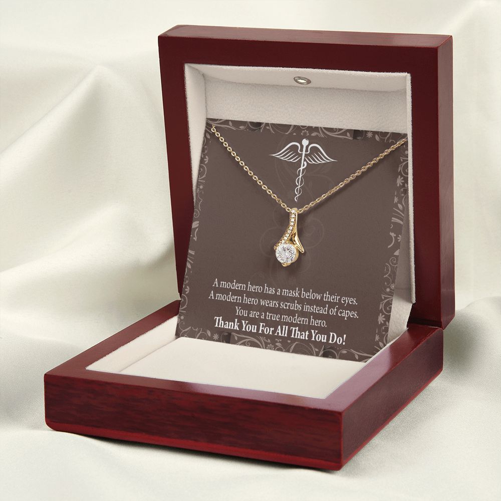 Medical Hero Appreciation Alluring Ribbon Necklace-Express Your Love Gifts
