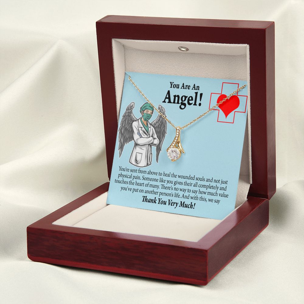 You Are an Angel Nurse Alluring Ribbon Necklace-Express Your Love Gifts