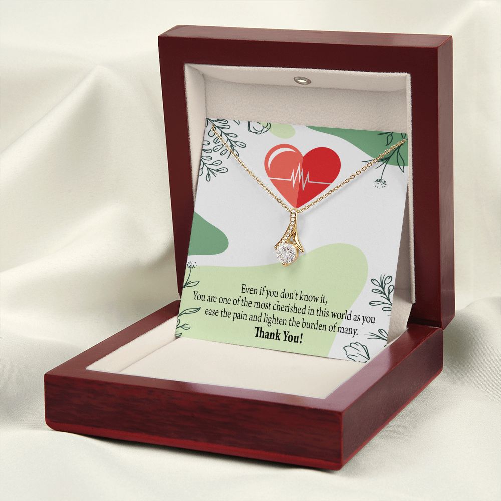 Thank You Necklace Medical Alluring Ribbon Necklace-Express Your Love Gifts