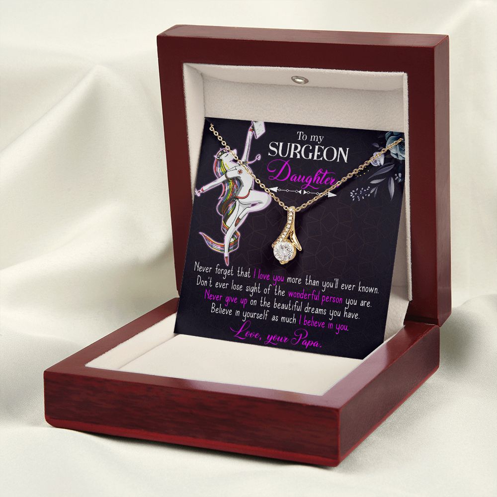 To my Surgeon Daughter Alluring Ribbon Necklace-Express Your Love Gifts