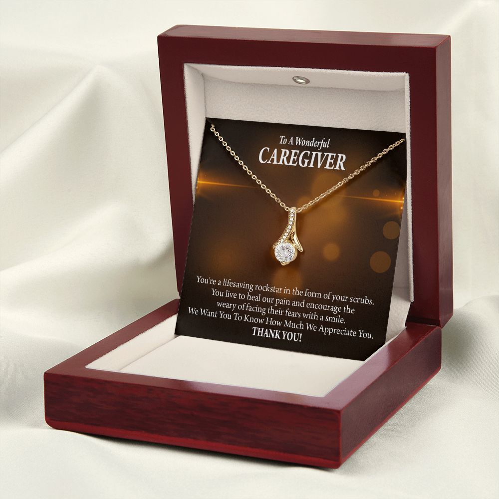 Rockstar Caregiver Alluring Ribbon Necklace-Express Your Love Gifts