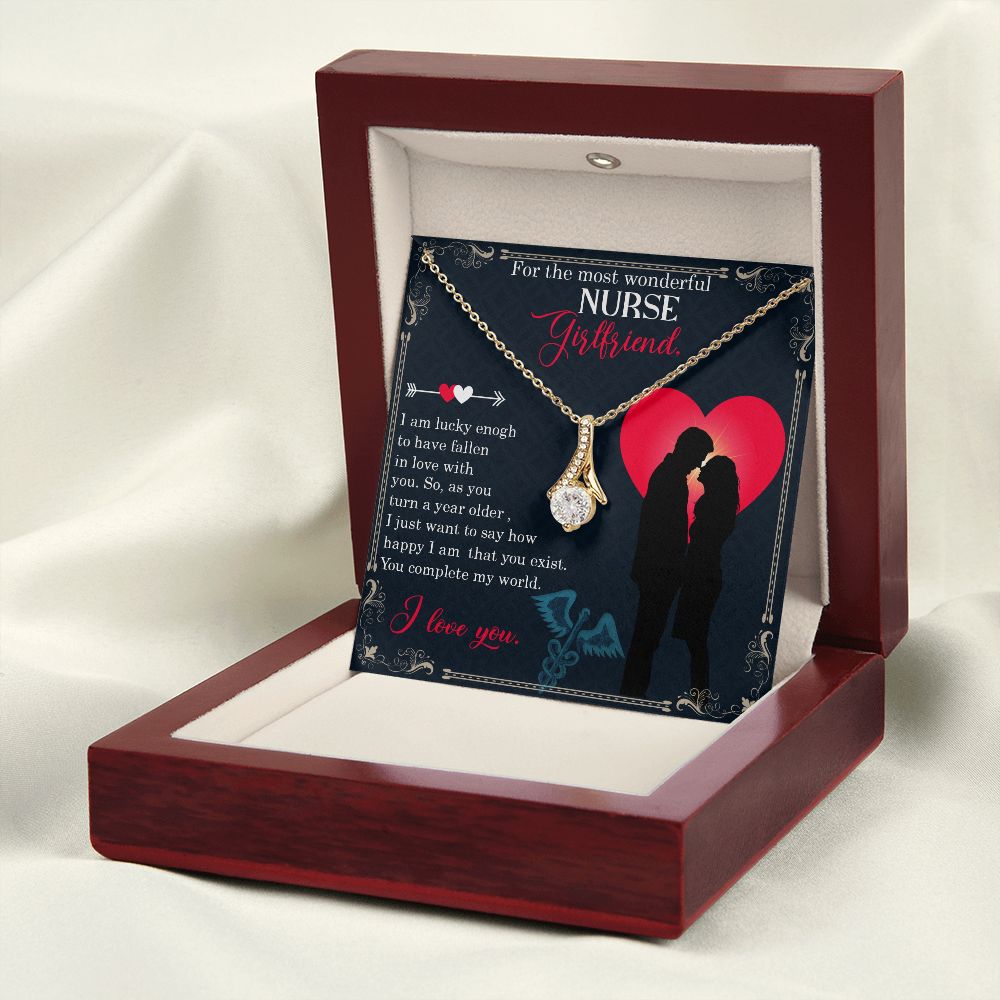 For the most wonderful nurse girlfriend Alluring Ribbon Necklace-Express Your Love Gifts