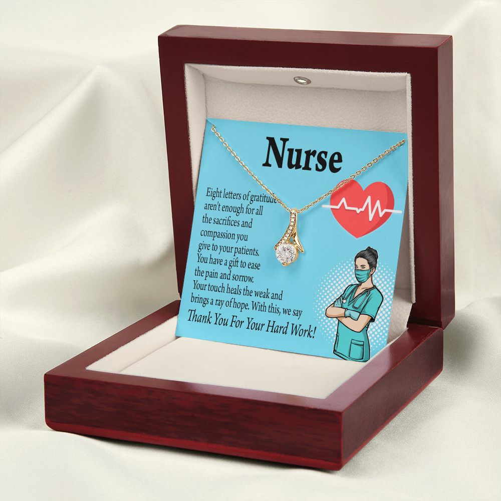 RN Nurse Gift Alluring Ribbon Necklace-Express Your Love Gifts