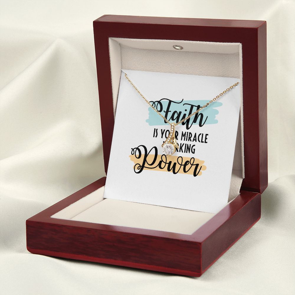 Faith Alluring Ribbon Necklace-Express Your Love Gifts