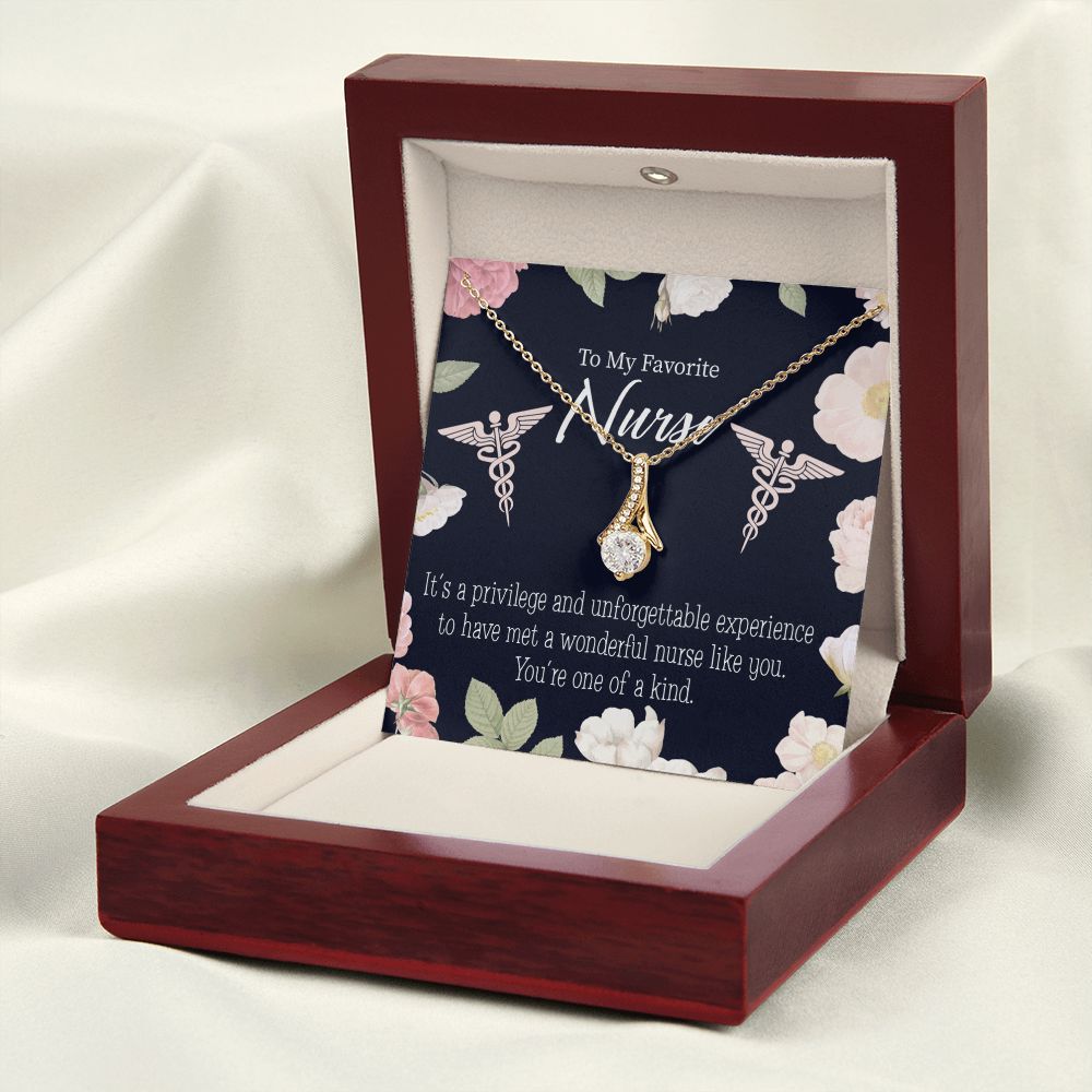 One of a Kind Nurse Alluring Ribbon Necklace-Express Your Love Gifts