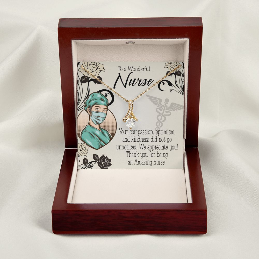 Thank Your Nurse Gift Alluring Ribbon Necklace-Express Your Love Gifts