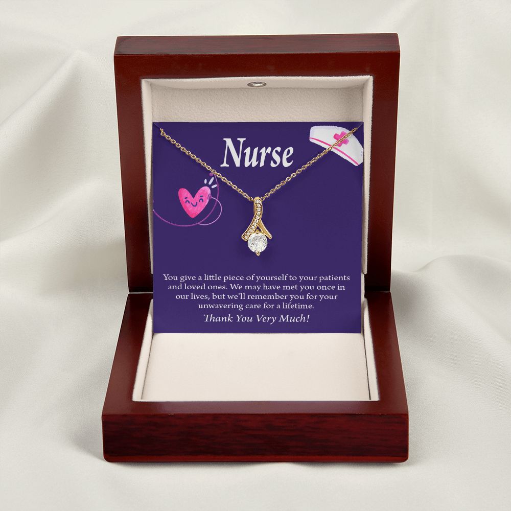 Remarkable Nurse Alluring Ribbon Necklace-Express Your Love Gifts