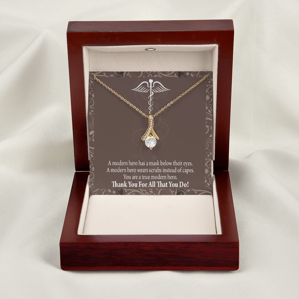 Medical Hero Appreciation Alluring Ribbon Necklace-Express Your Love Gifts