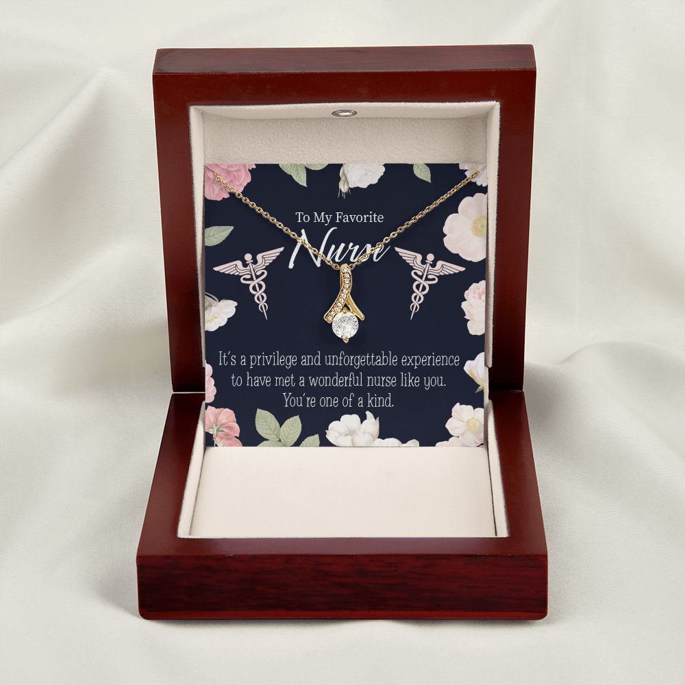 One of a Kind Nurse Alluring Ribbon Necklace-Express Your Love Gifts
