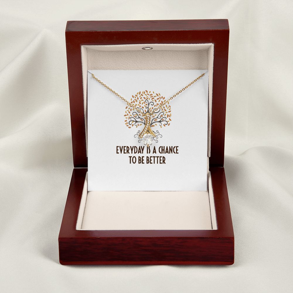 Everyday is a Chance Alluring Ribbon Necklace-Express Your Love Gifts