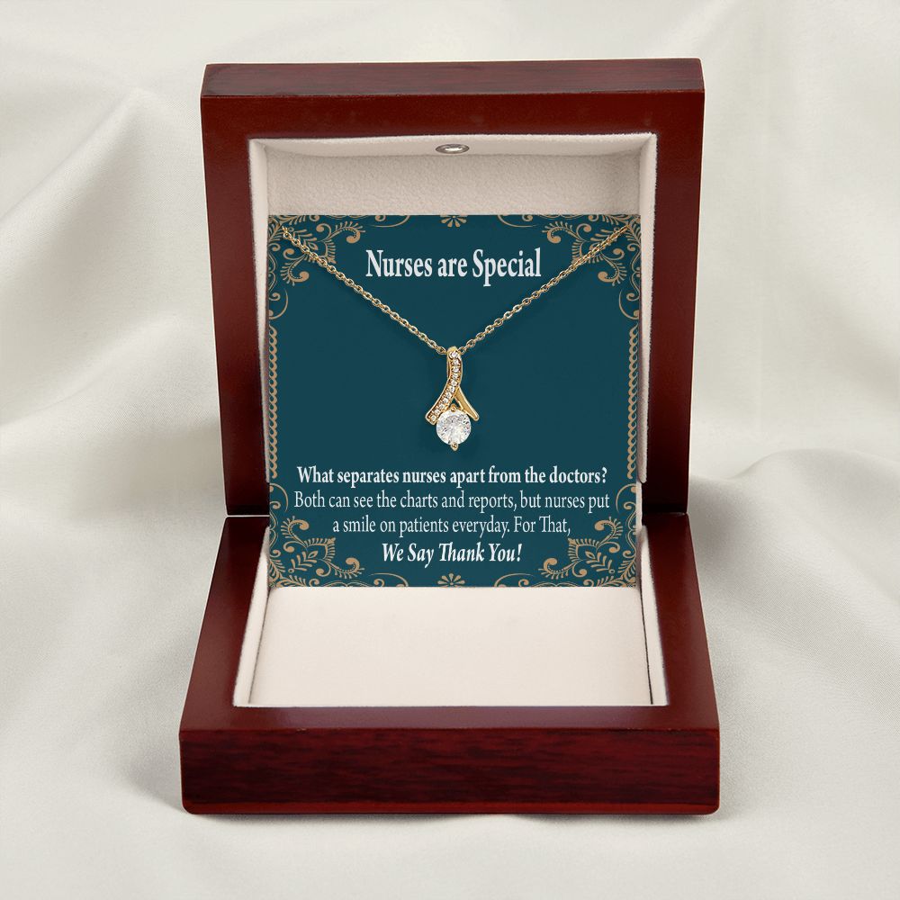 Nurses are Special Alluring Ribbon Necklace-Express Your Love Gifts