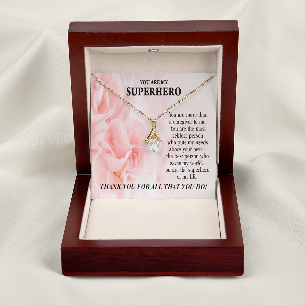 Touching Gift For Caregivers Alluring Ribbon Necklace-Express Your Love Gifts