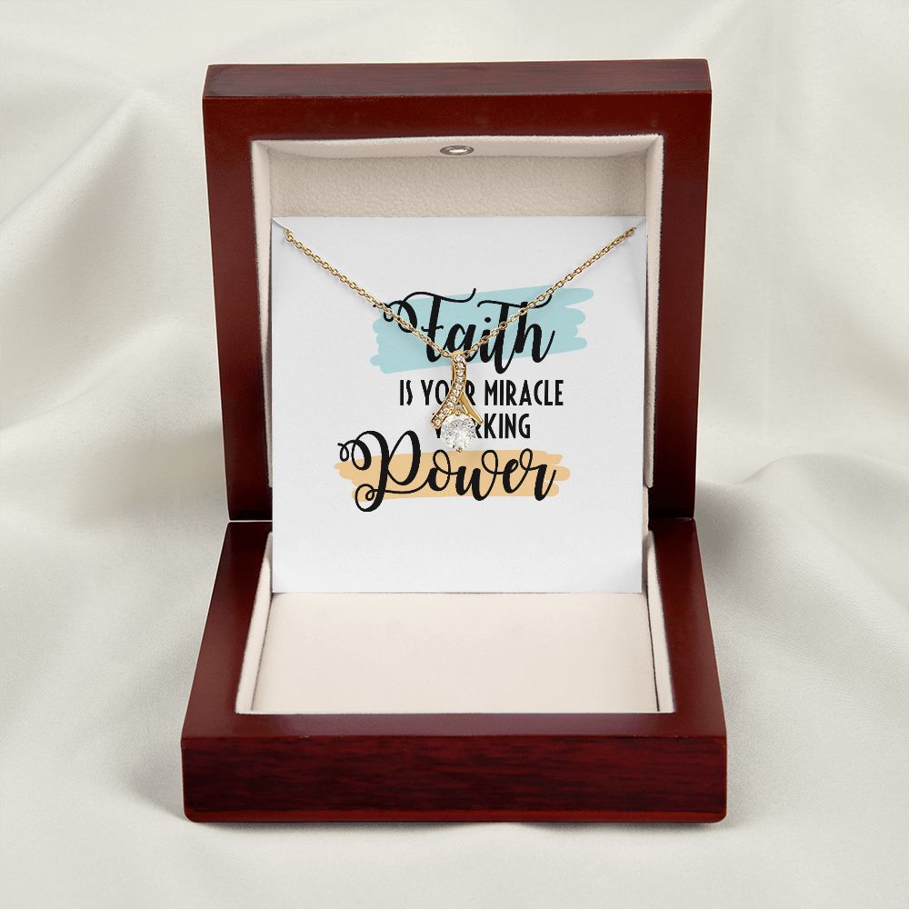 Faith Alluring Ribbon Necklace-Express Your Love Gifts
