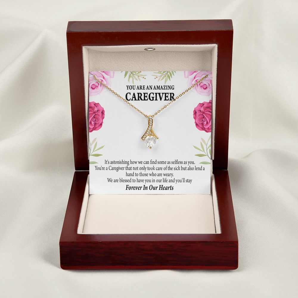 Caregiver Necklace Alluring Ribbon Necklace-Express Your Love Gifts