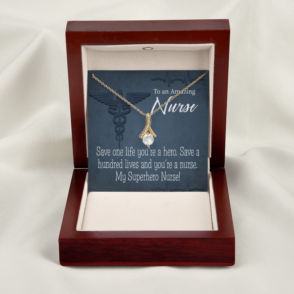 My Superhero Nurse! Alluring Ribbon Necklace-Express Your Love Gifts