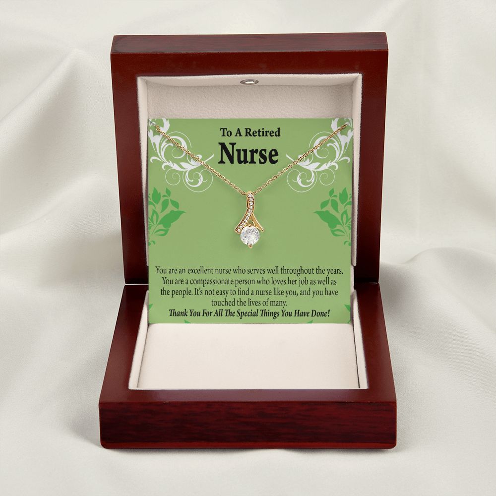 Retired Nurse Thank You Alluring Ribbon Necklace-Express Your Love Gifts