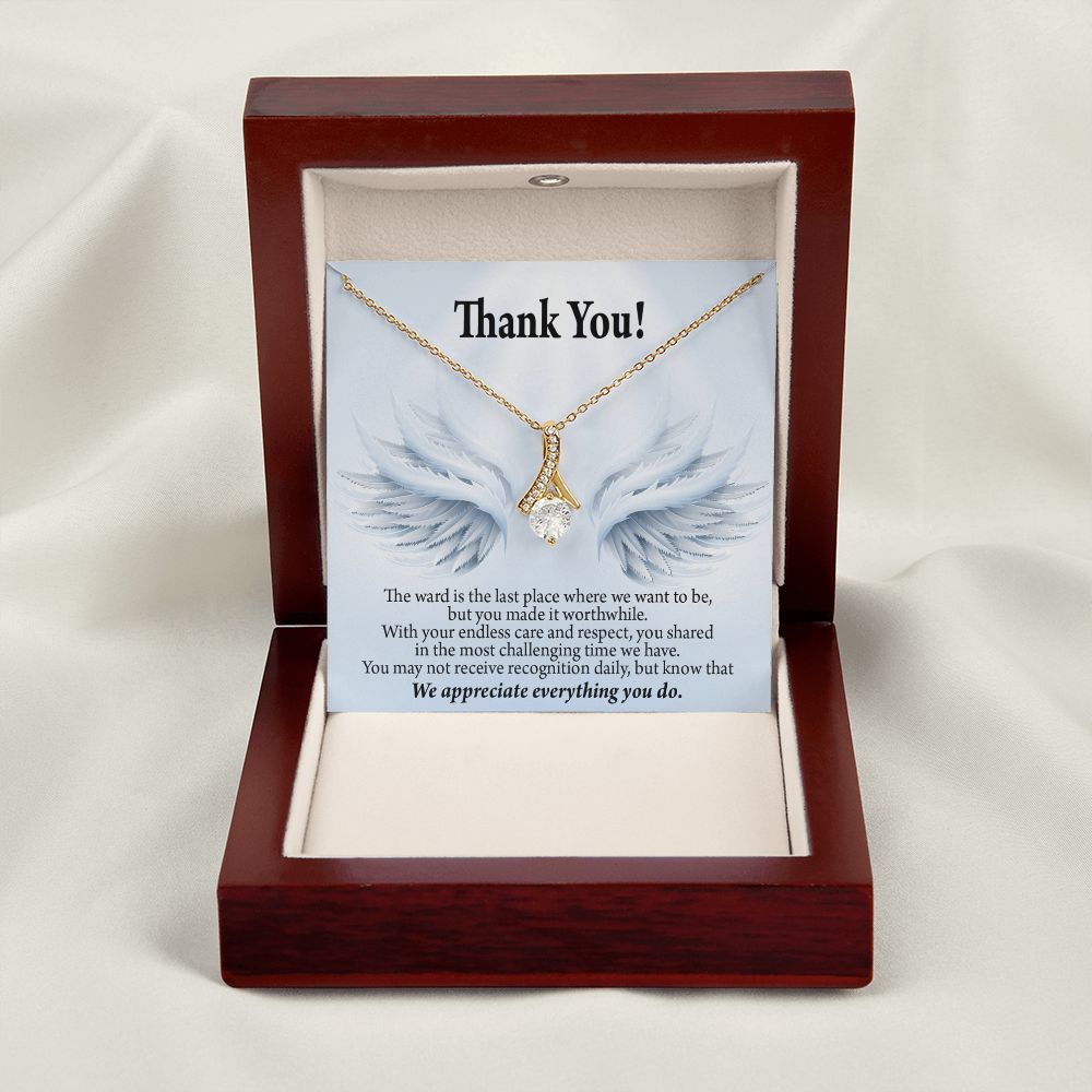 Thank You Present for Healthcare Workers Alluring Ribbon Necklace-Express Your Love Gifts
