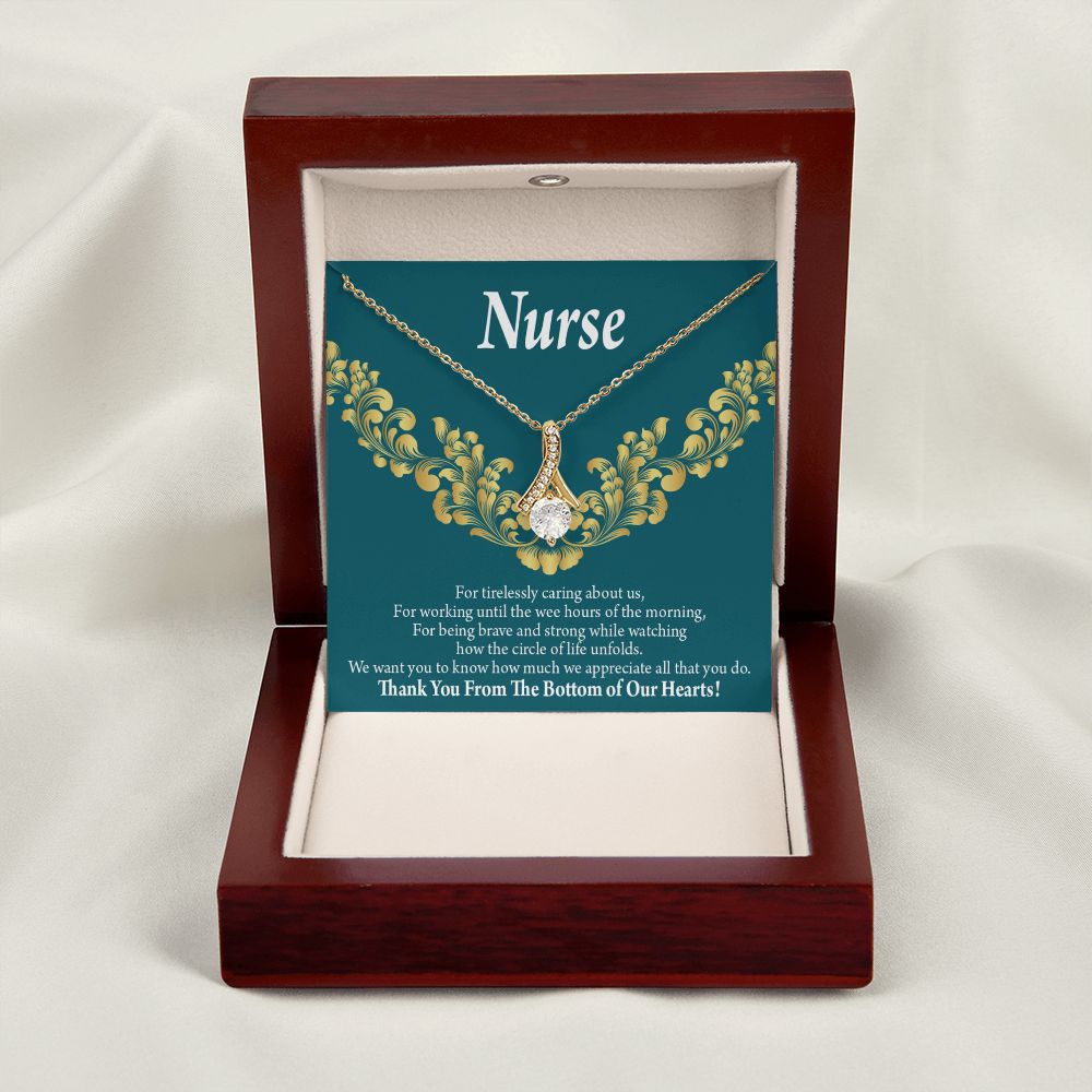 Thank You Medical Hero Alluring Ribbon Necklace-Express Your Love Gifts