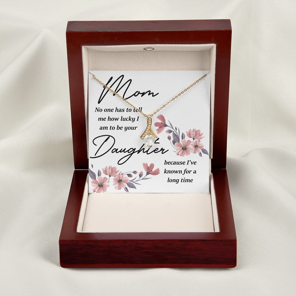 Mom No One Has Tell Me Alluring Ribbon Necklace-Express Your Love Gifts