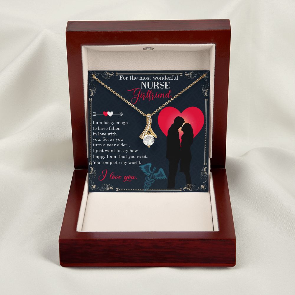 For the most wonderful nurse girlfriend Alluring Ribbon Necklace-Express Your Love Gifts