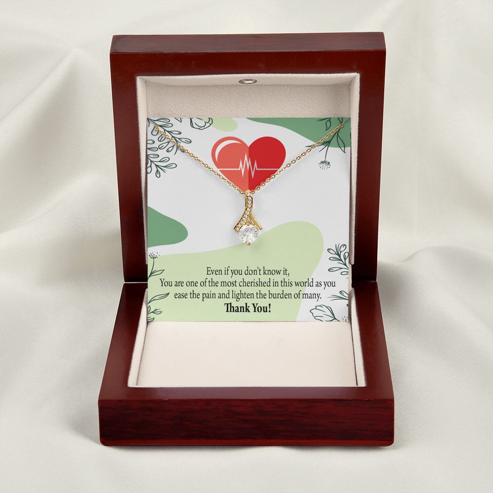 Thank You Necklace Medical Alluring Ribbon Necklace-Express Your Love Gifts