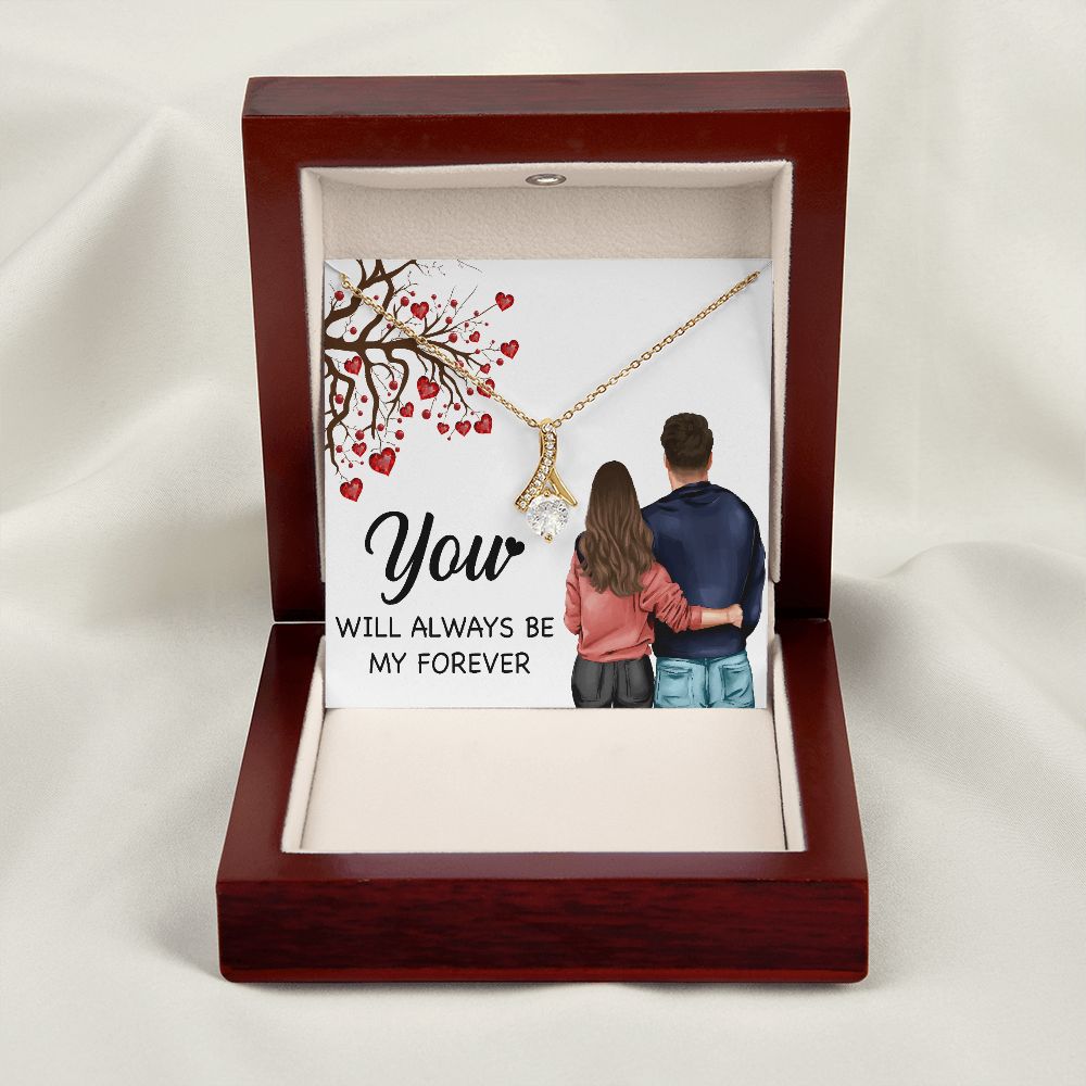 You WIll Always Be My Forever Alluring Ribbon Necklace-Express Your Love Gifts