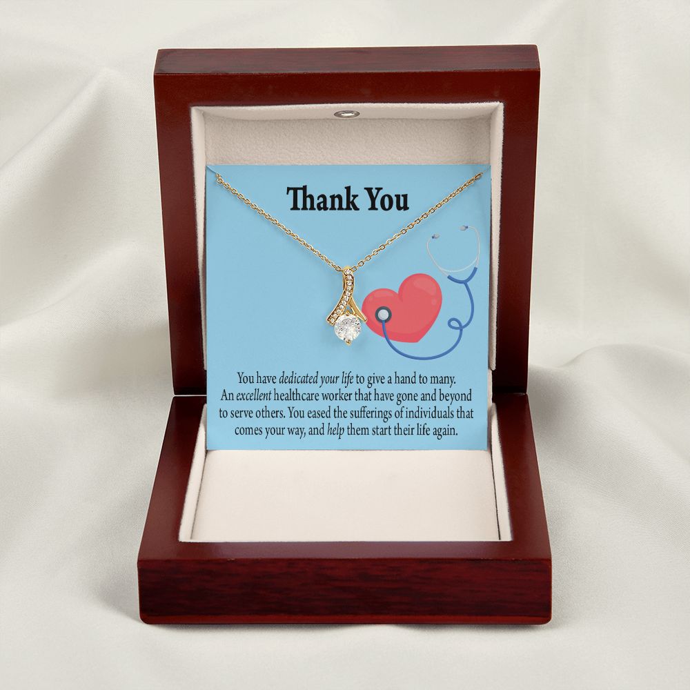 Gift Idea For Hospital Staff Alluring Ribbon Necklace-Express Your Love Gifts