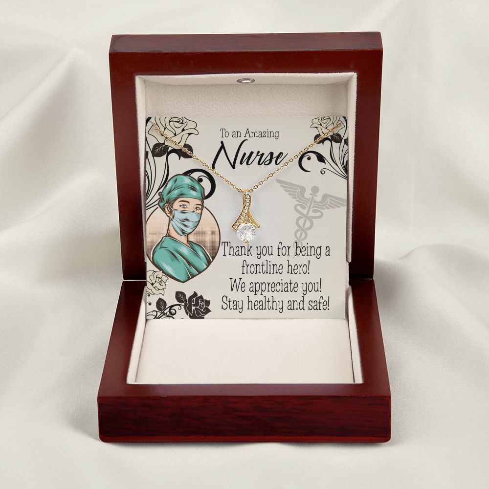 Thank You Frontlines Worker Alluring Ribbon Necklace-Express Your Love Gifts