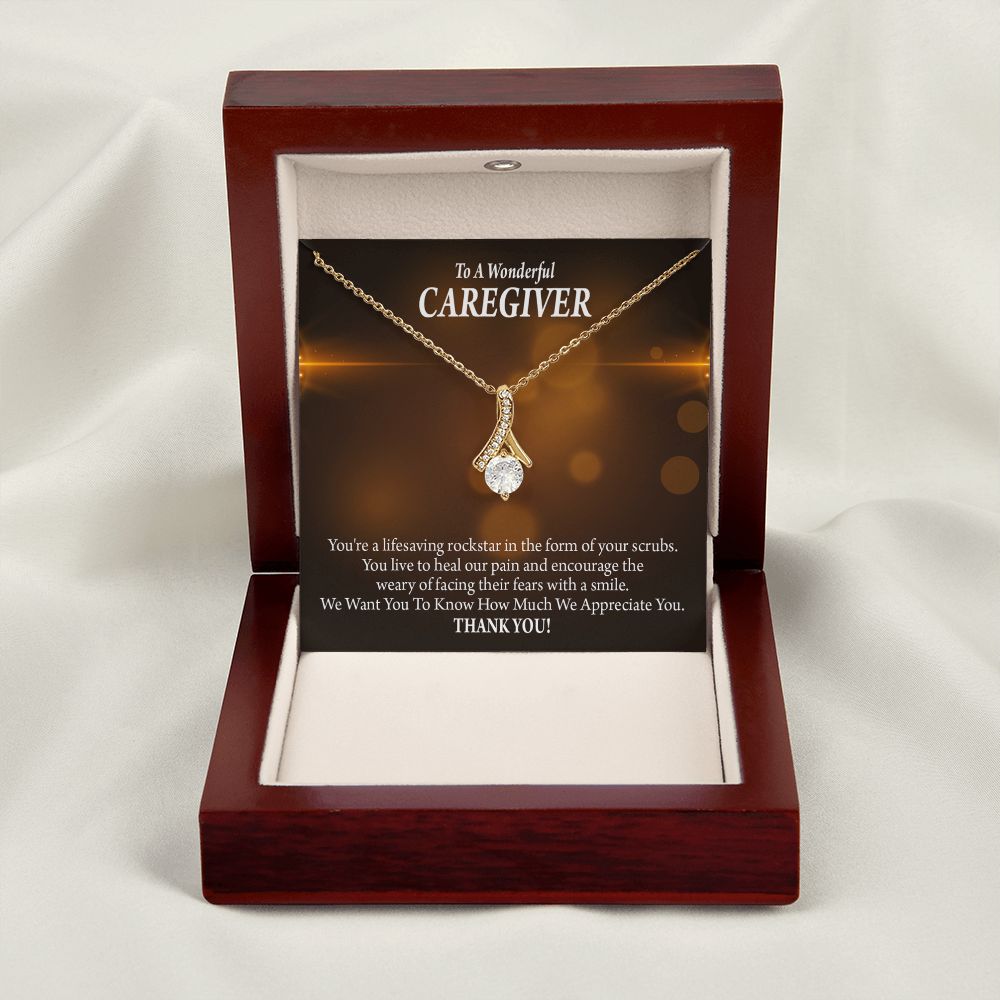 Rockstar Caregiver Alluring Ribbon Necklace-Express Your Love Gifts